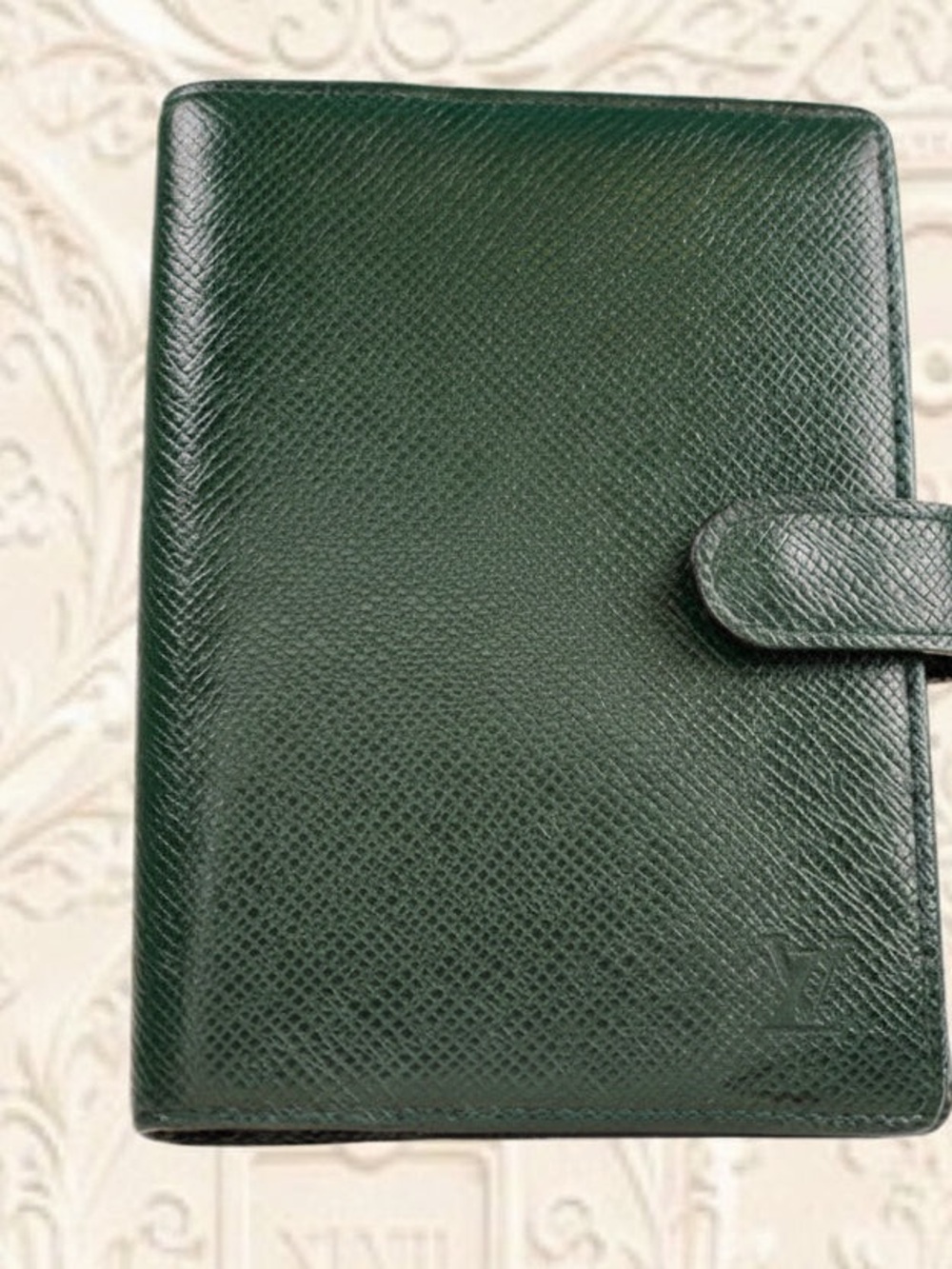Louis Vuitton green epi agenda authentic